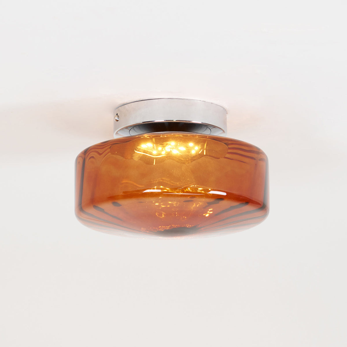 June Plafonnier Ambre Verre