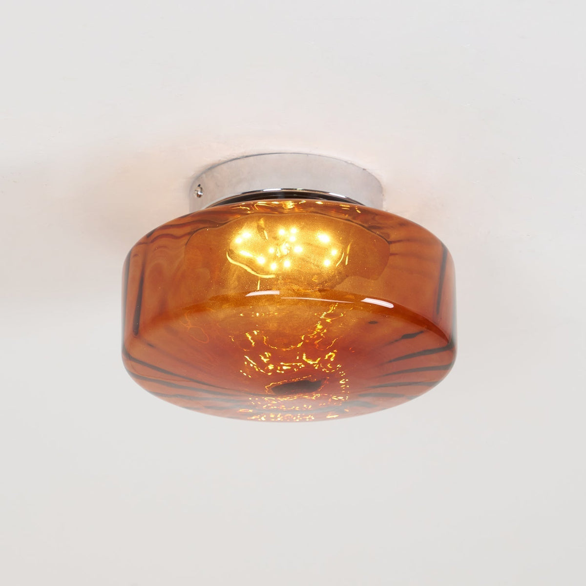 June Plafonnier Ambre Verre