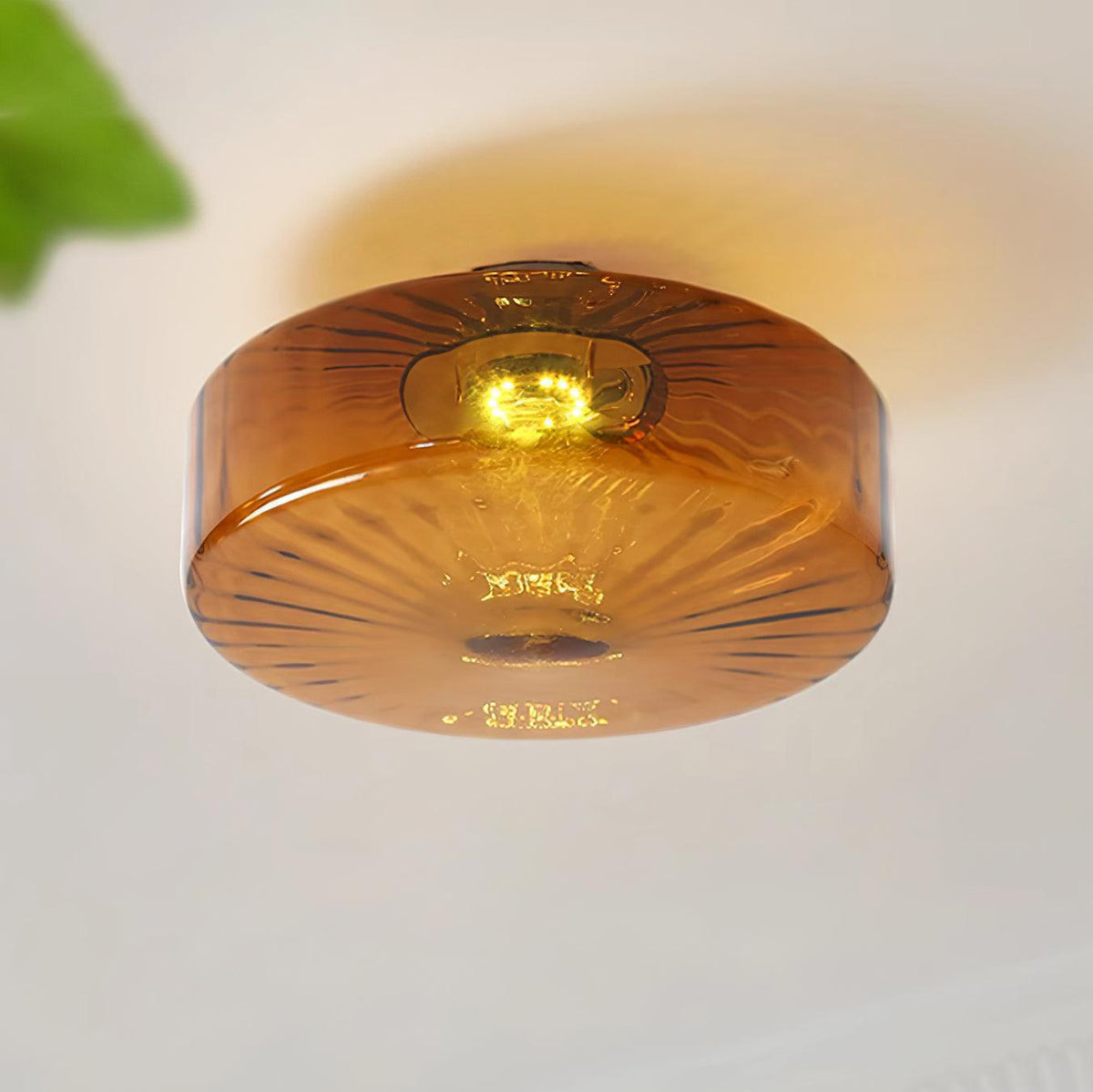 June Plafonnier Ambre Verre