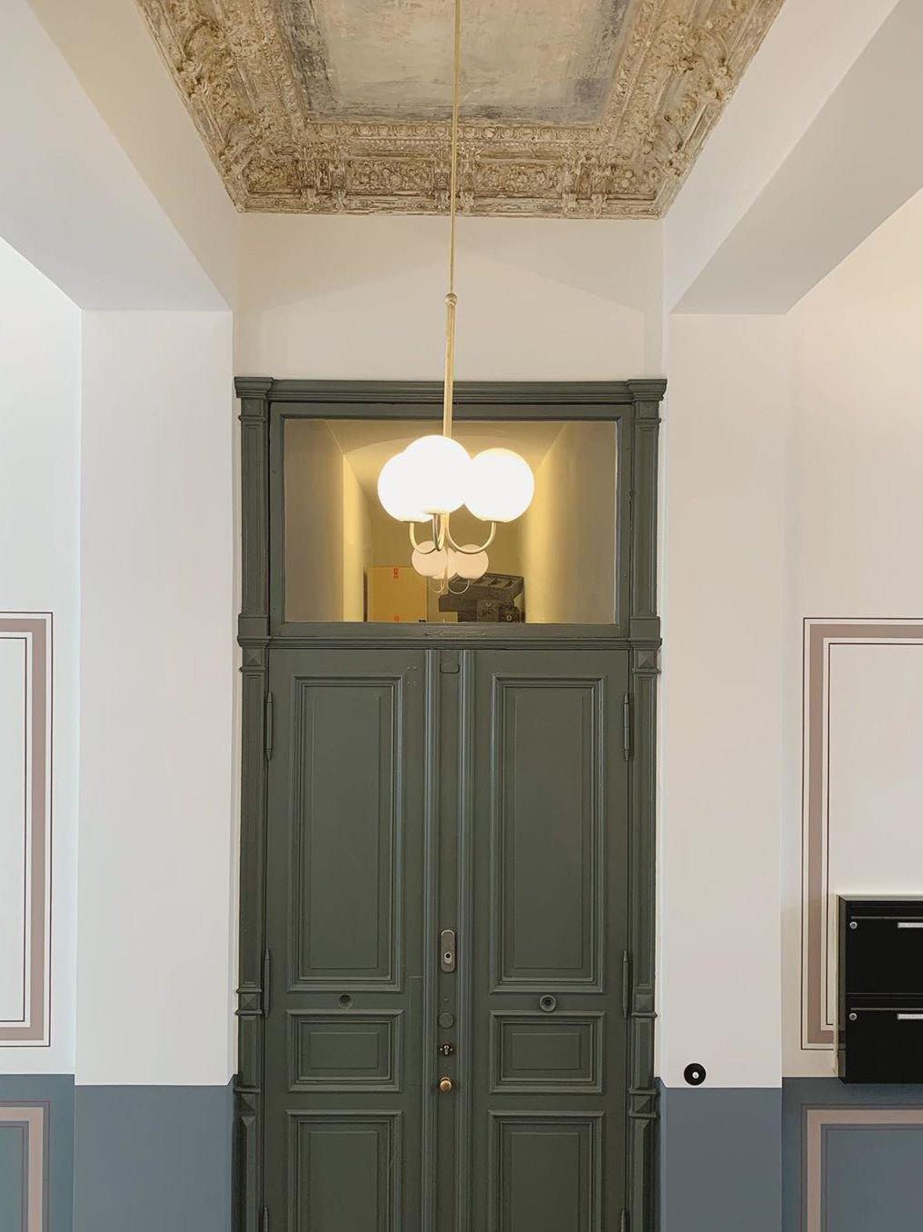 Sostor Suspension Élégante en Métal et Verre-Cielum