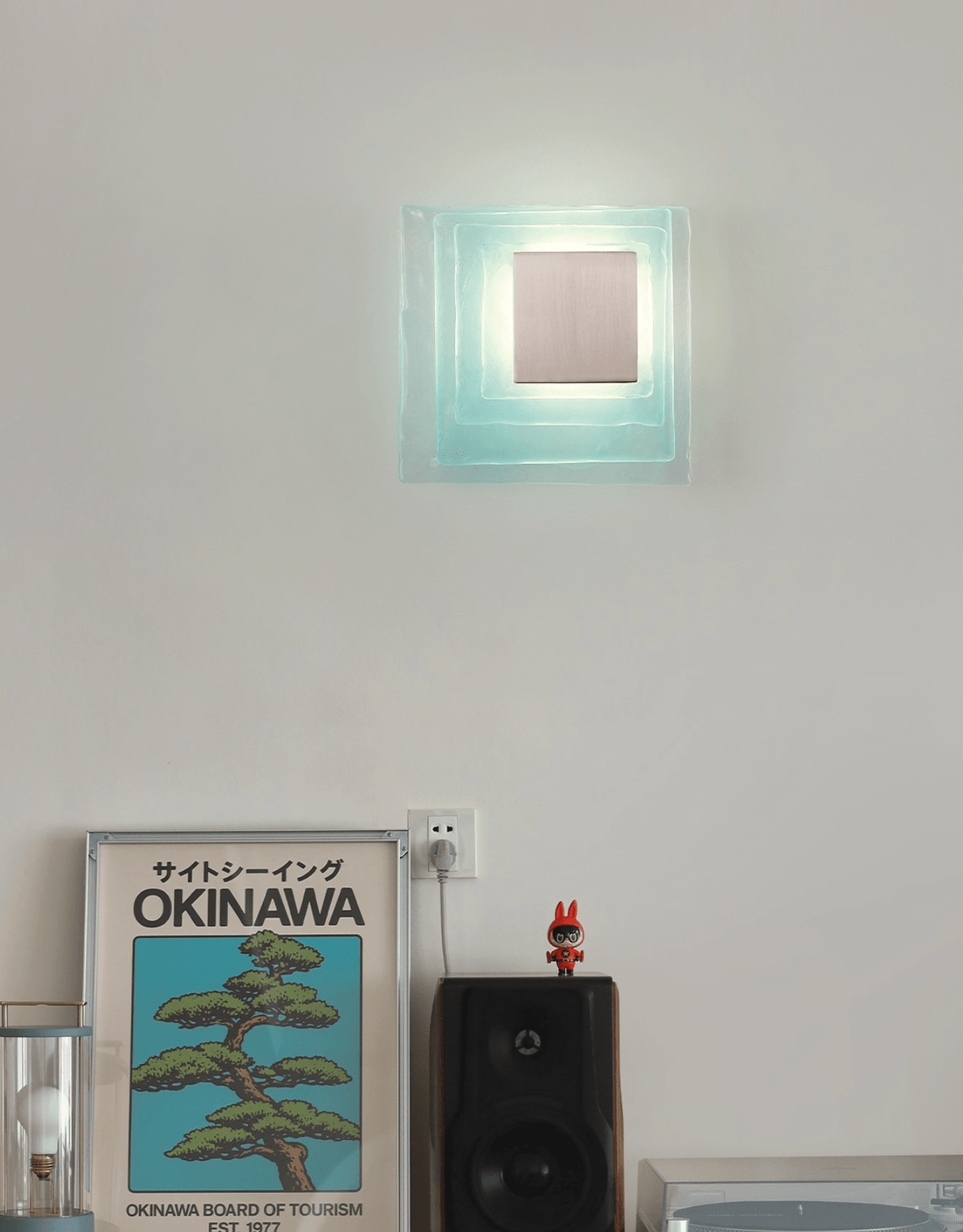 Cleo Verre Water Cube Cascade Applique Murale