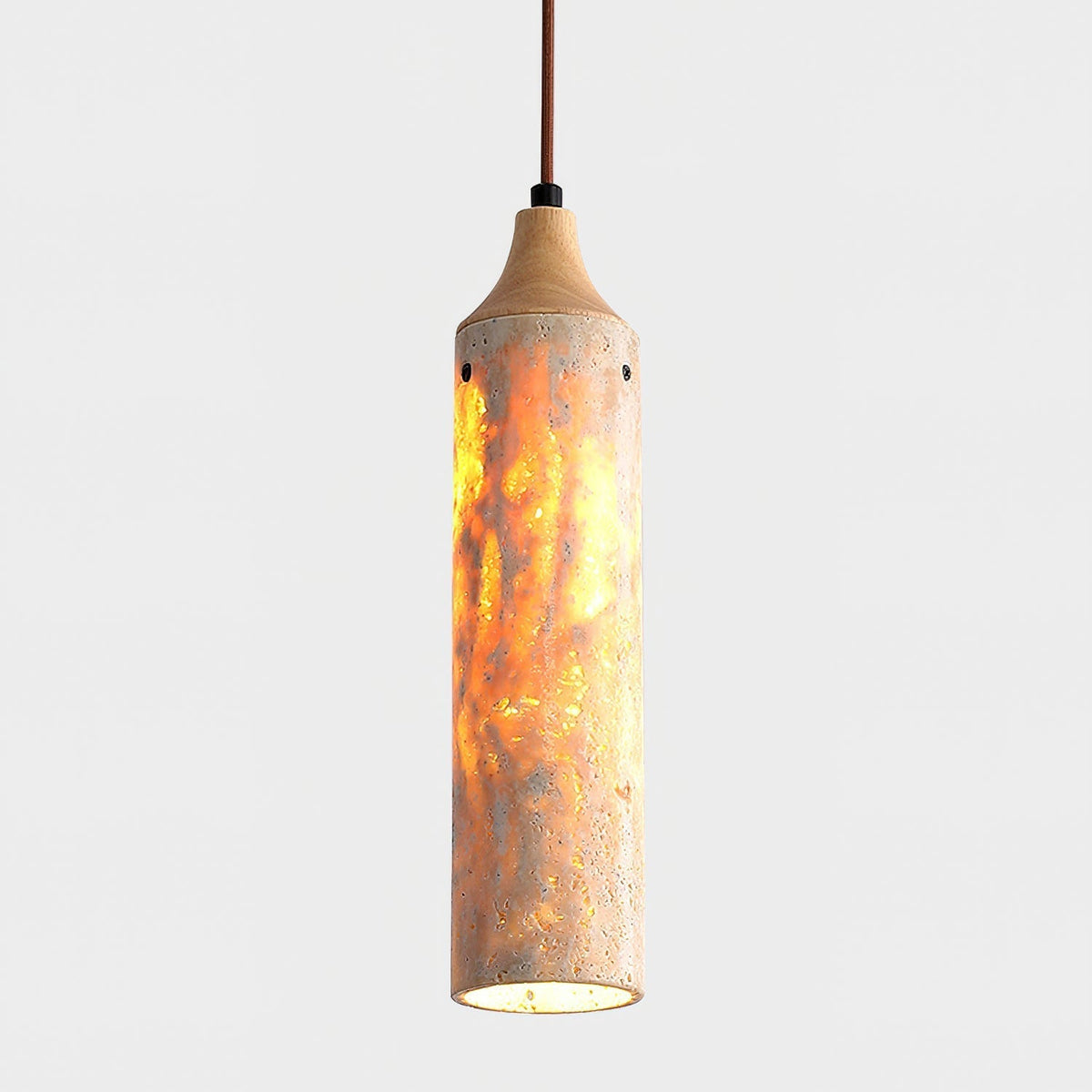 View of the Arlene Pendant Lamp from below, showing the bulb housing.