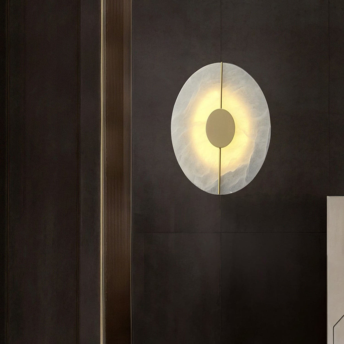Artistic Wall Lamp Dolomite Copper Retro Flair-Neutral Decor