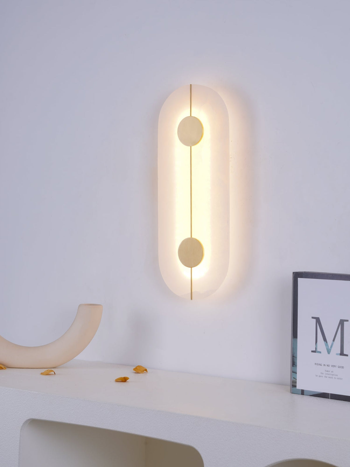 Artistic Wall Lamp Dolomite Copper Retro Flair-Neutral Decor