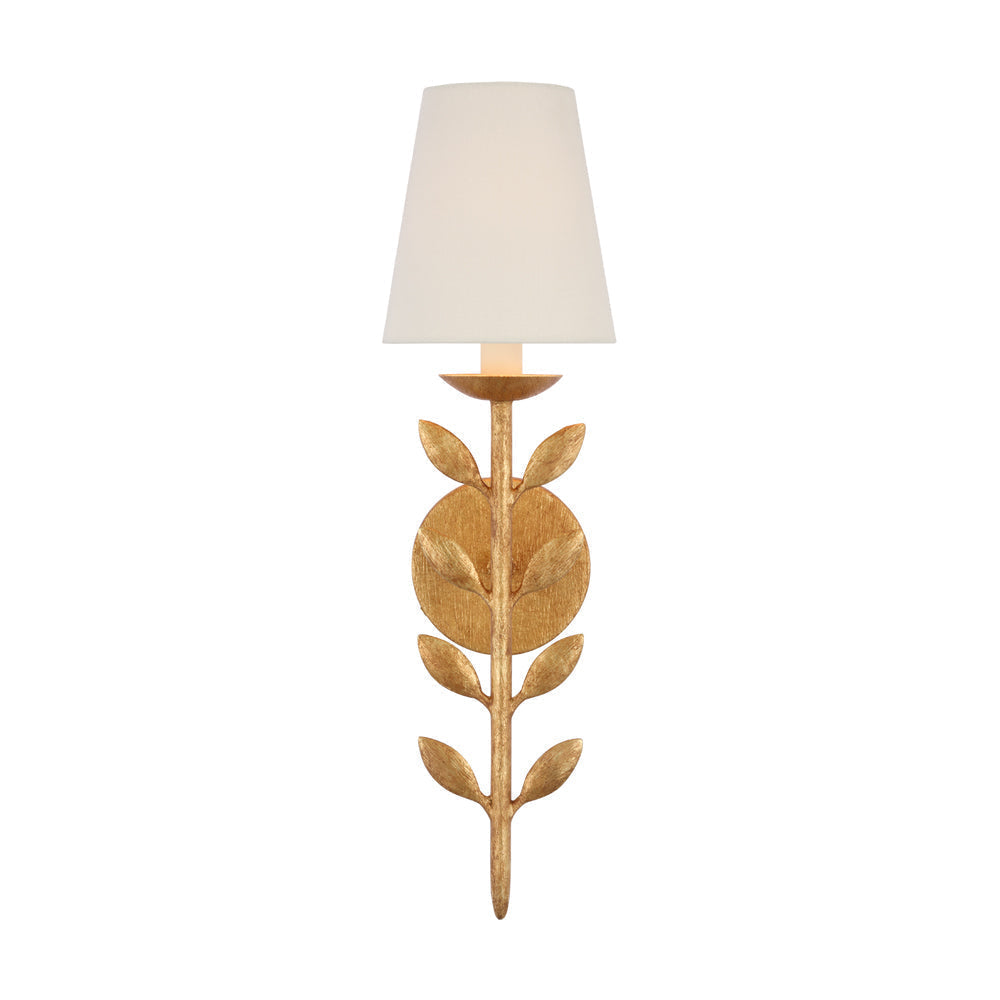 Evoque Gold Leaf Wall Sconce-Neutral Decor