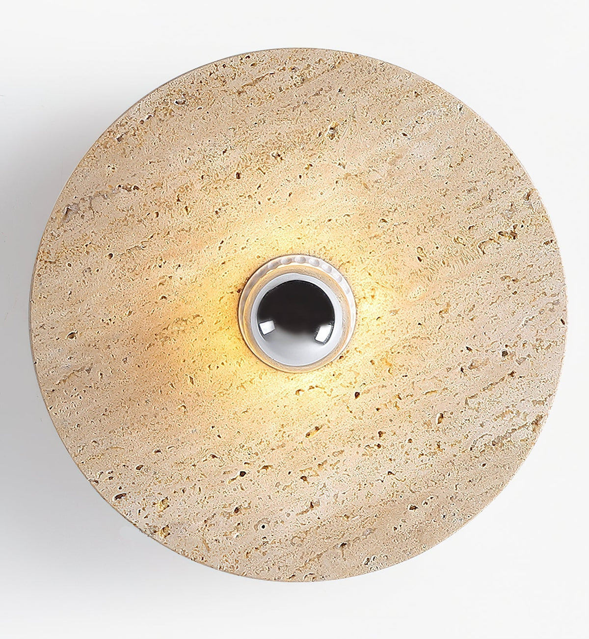 Dimensional drawing of the Avize Travertine Ceiling Lamp.