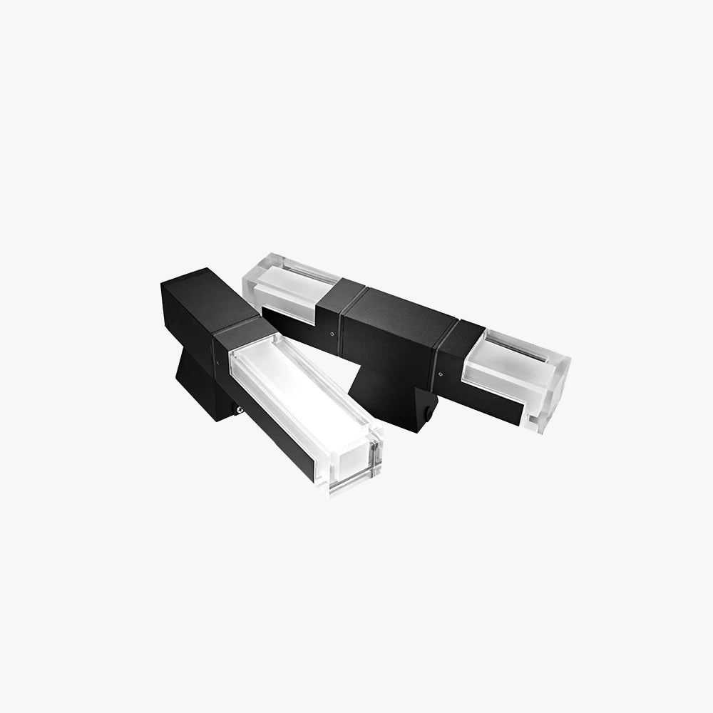 Vivin Applique Murale Rectangulaire Moderne Noir. Couloir-Cielum