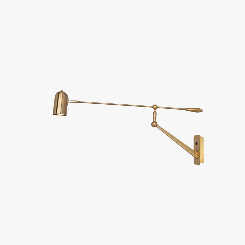 Arisha Applique Murale Orientable Vintage, Métal, Doré, Salon