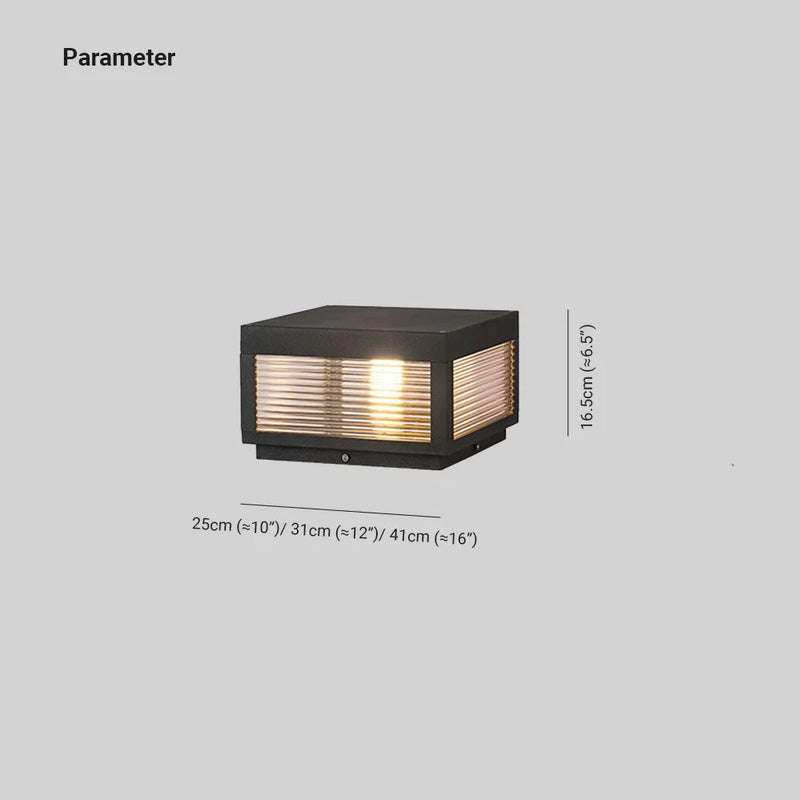 Eminex Lampe de Poteau avec Rayures Horizontales-Cielum