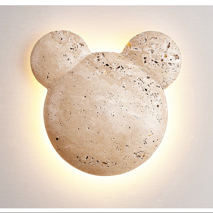 Tavi Applique Murale Jaune en Travertin Bearstone