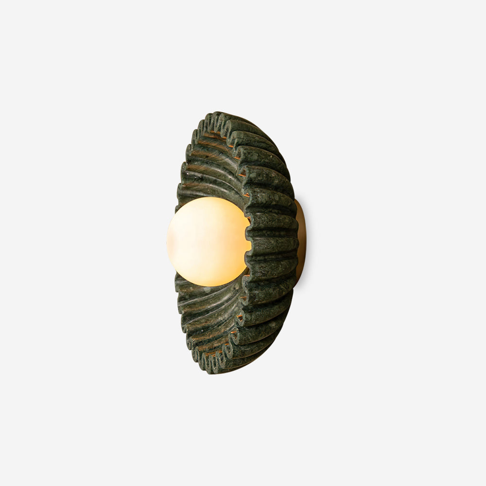 Wall Lamp Ceramics and Glass Dark Green White Black Beige Sculptural-Neutral Decor