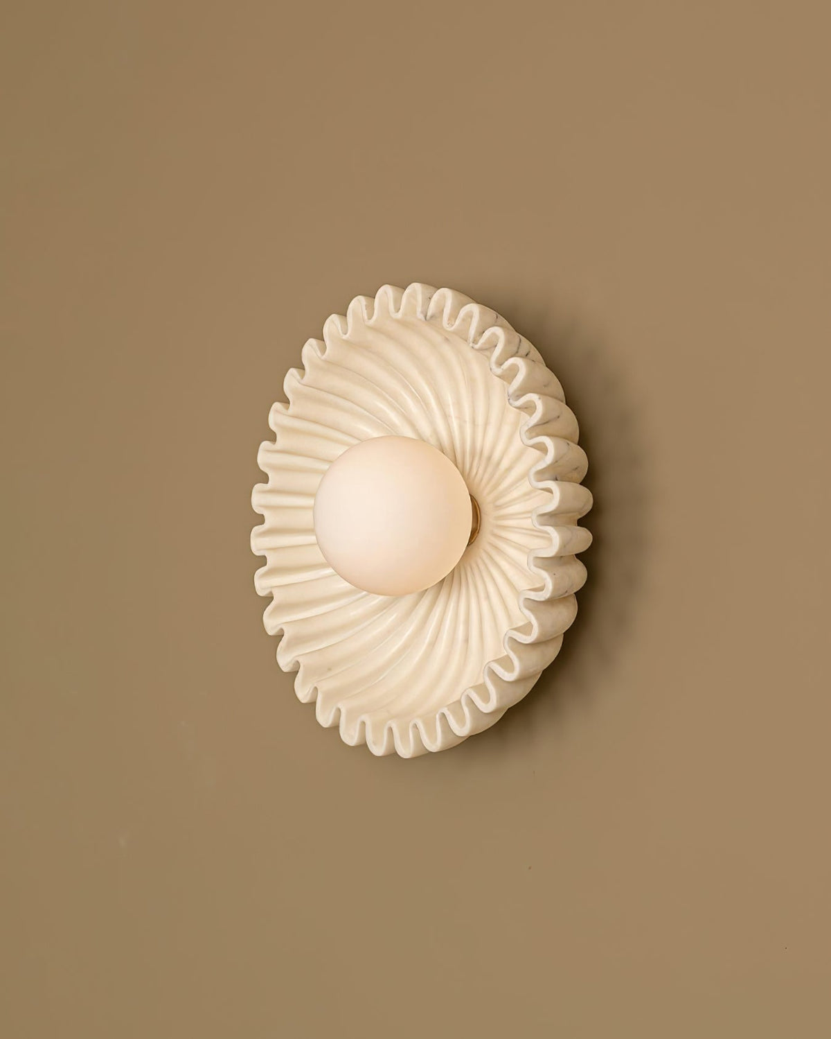 Wall Lamp Ceramics and Glass Dark Green White Black Beige Sculptural-Neutral Decor