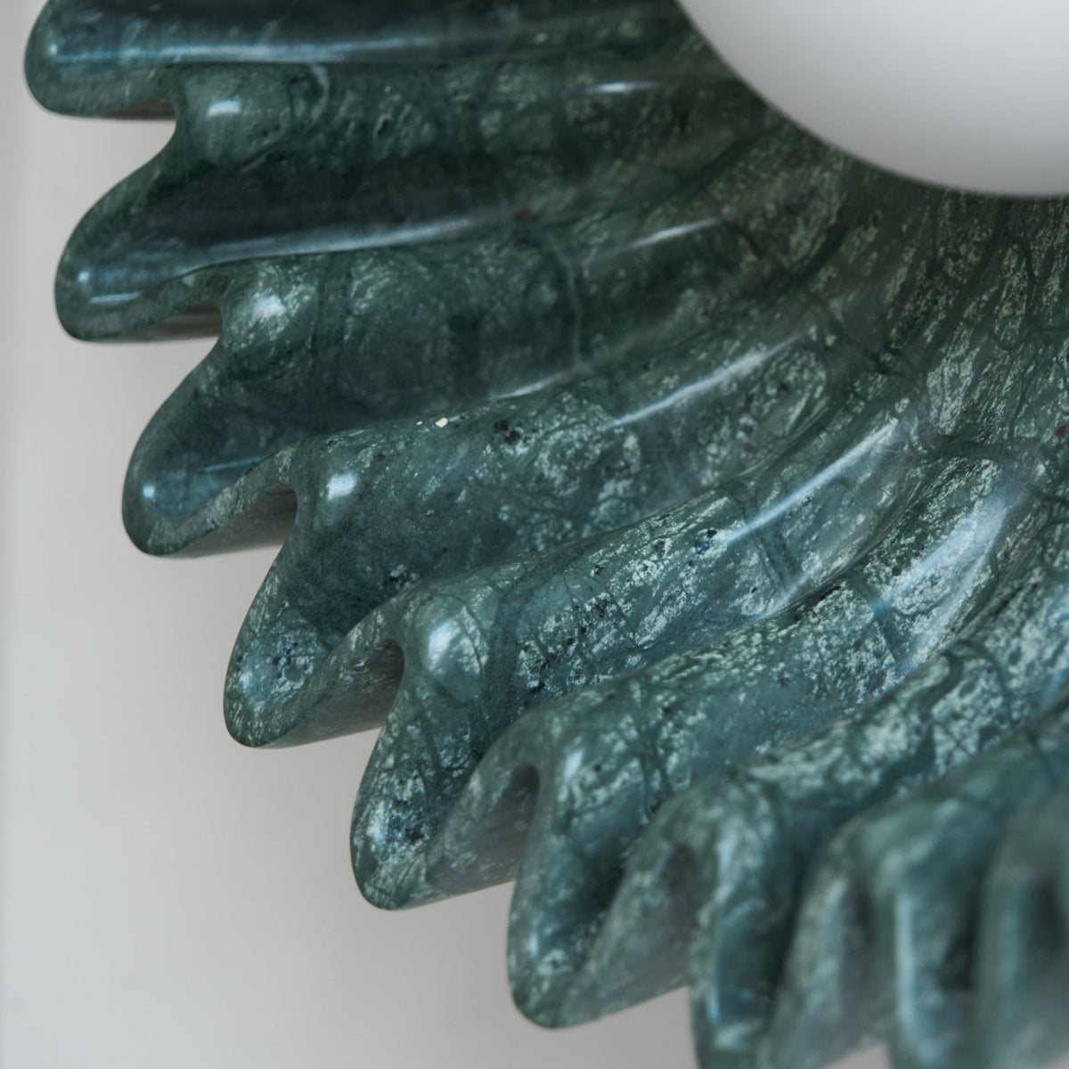 Wall Lamp Ceramics and Glass Dark Green White Black Beige Sculptural-Neutral Decor