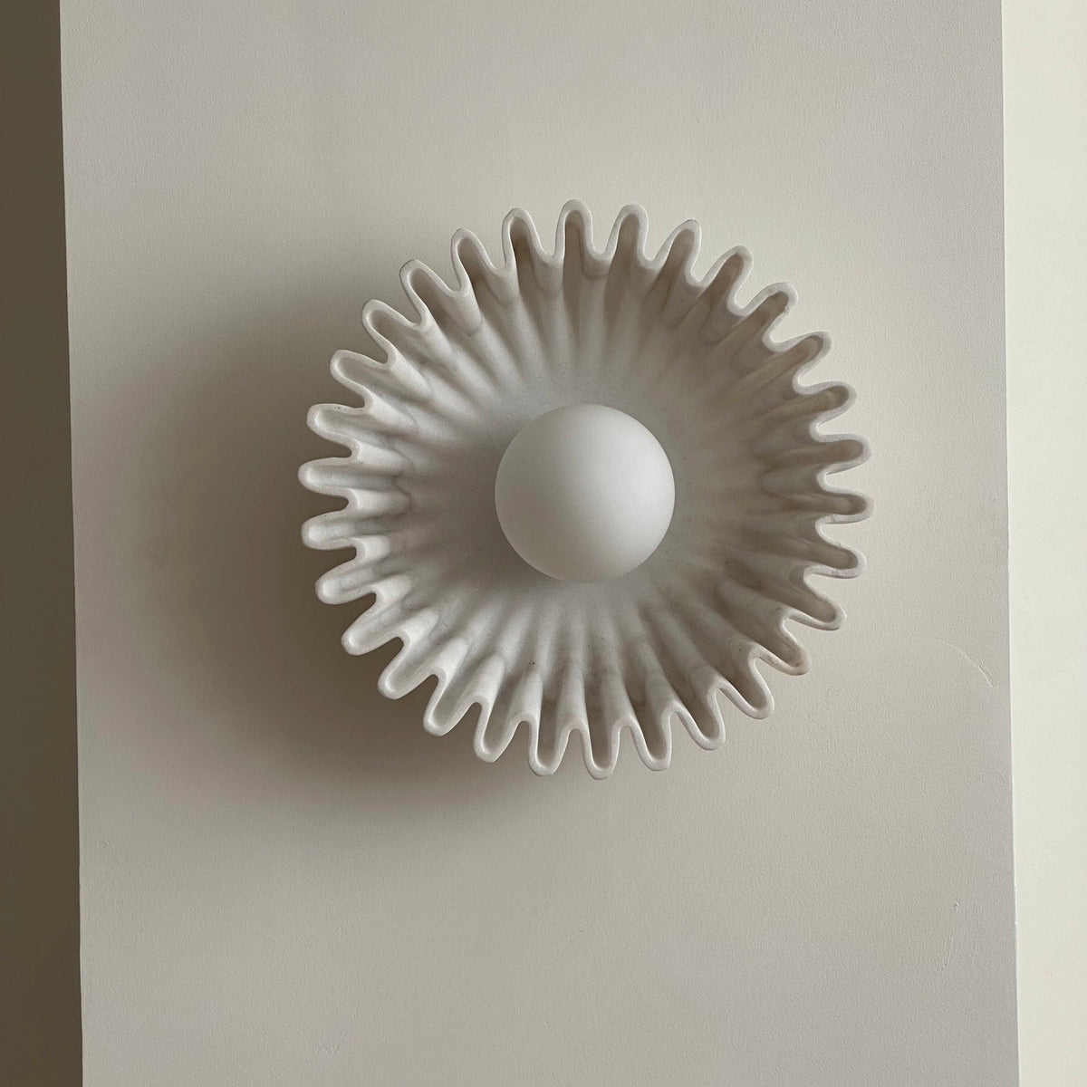 Wall Lamp Ceramics and Glass Dark Green White Black Beige Sculptural-Neutral Decor