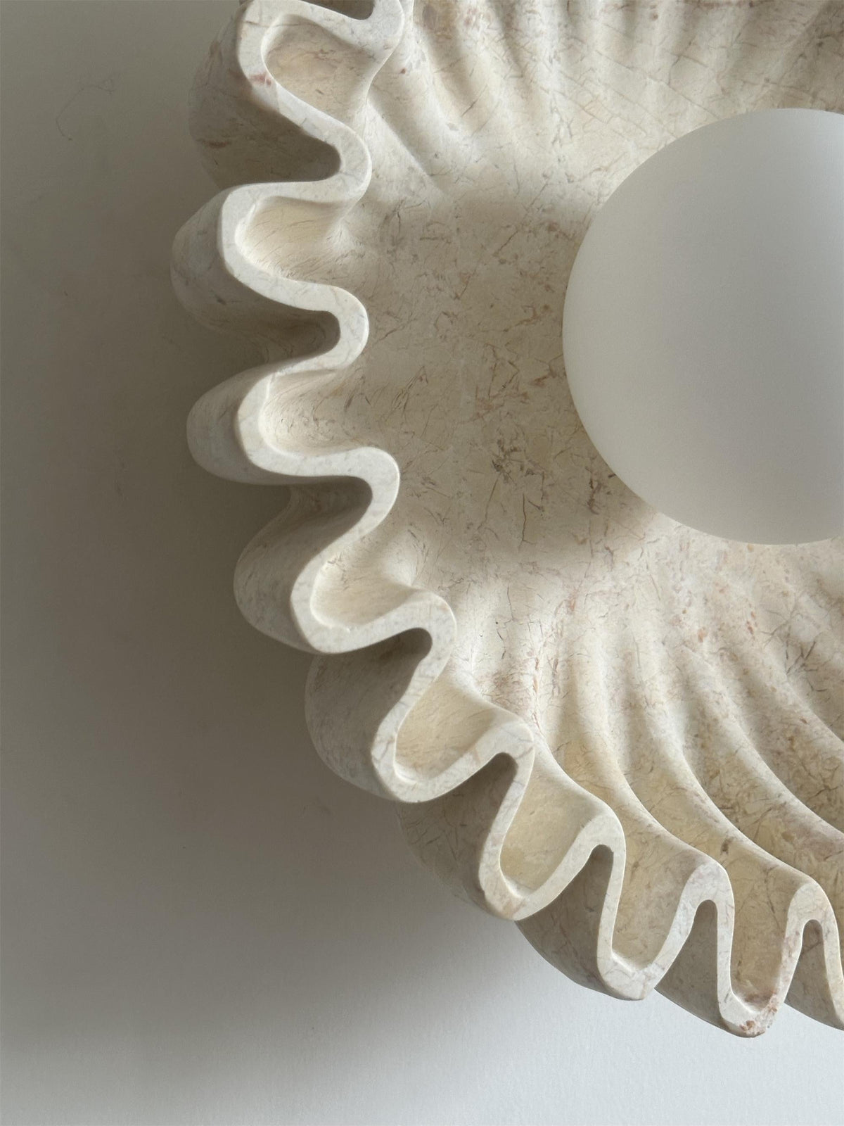 Wall Lamp Ceramics and Glass Dark Green White Black Beige Sculptural-Neutral Decor
