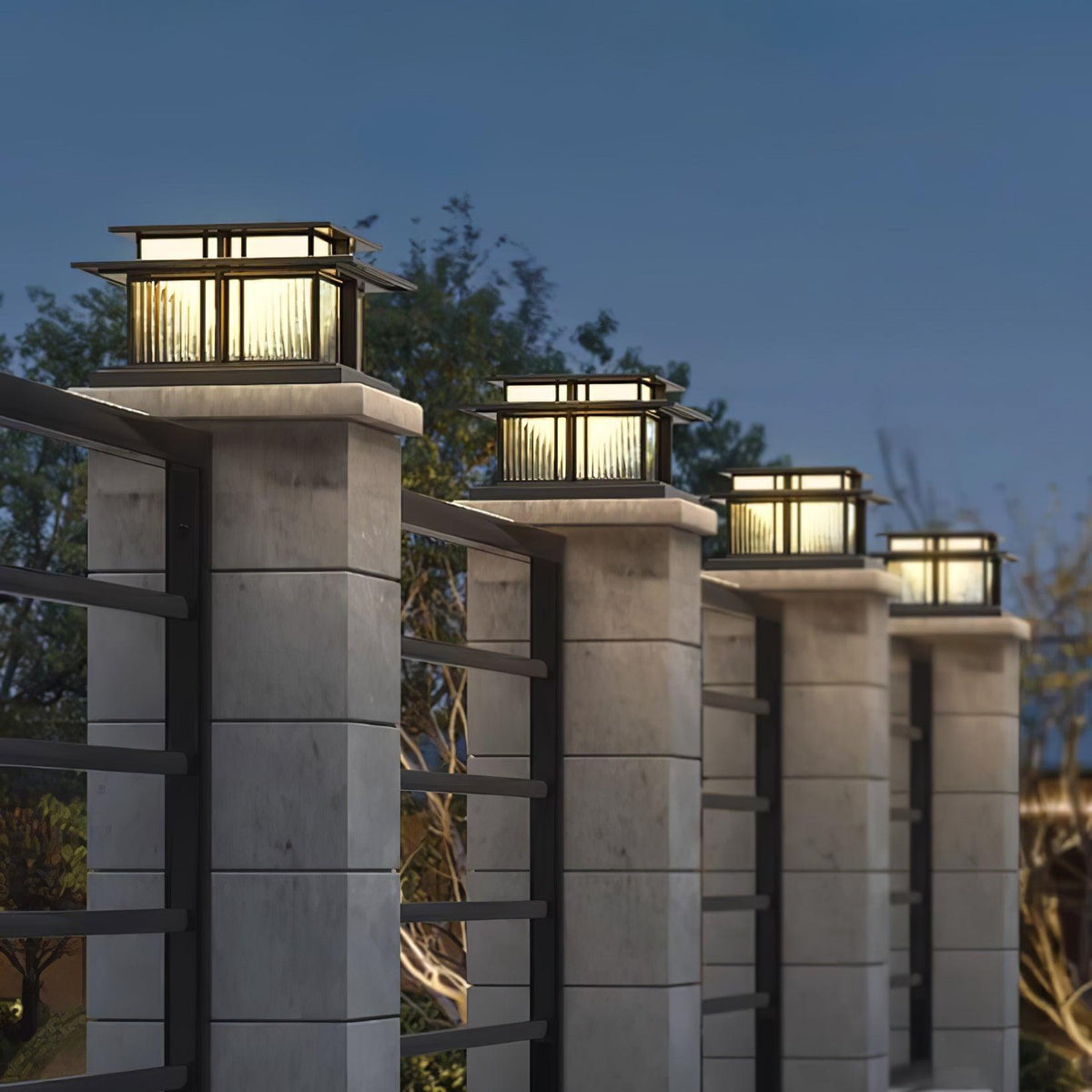 Milo Luminaire Extérieur sur Pilier Solaire / Câblé