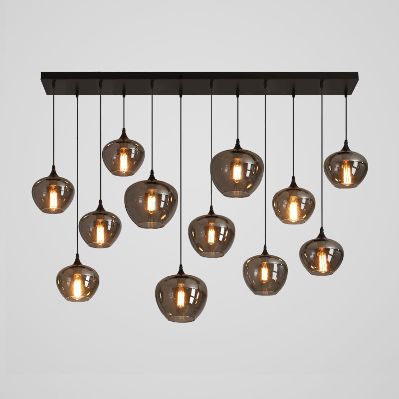Tevely Suspension Industrielle Chic en Verre