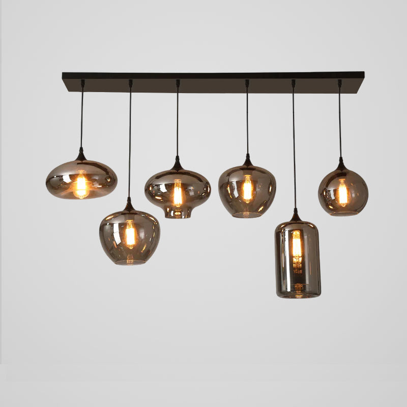 Tevely Suspension Industrielle Chic en Verre