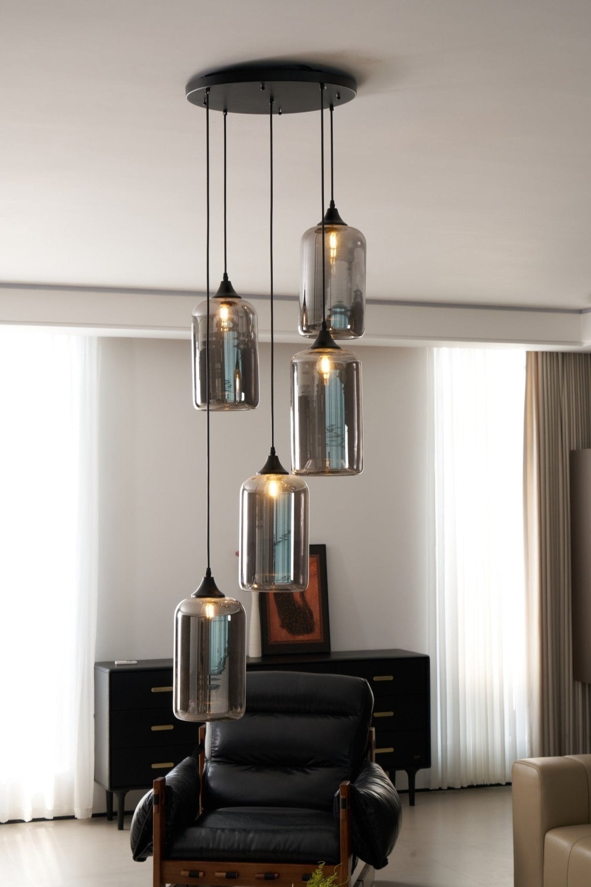Nerel Suspension en Verre Industrielle Chic-Cielum
