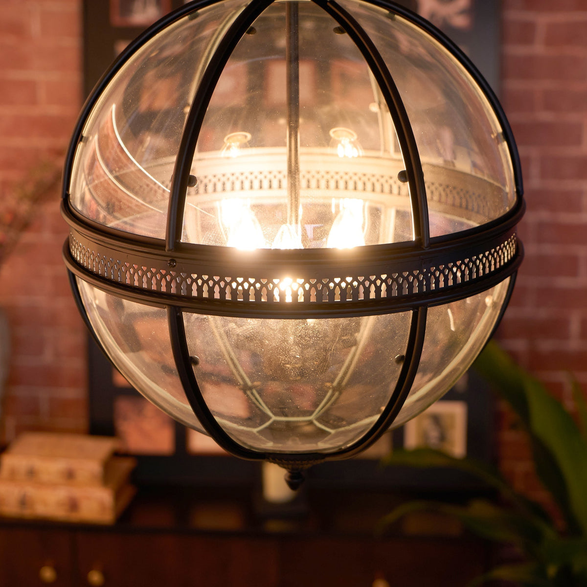 Vironar Ancien Industriel Métal Verre Suspension-Cielum
