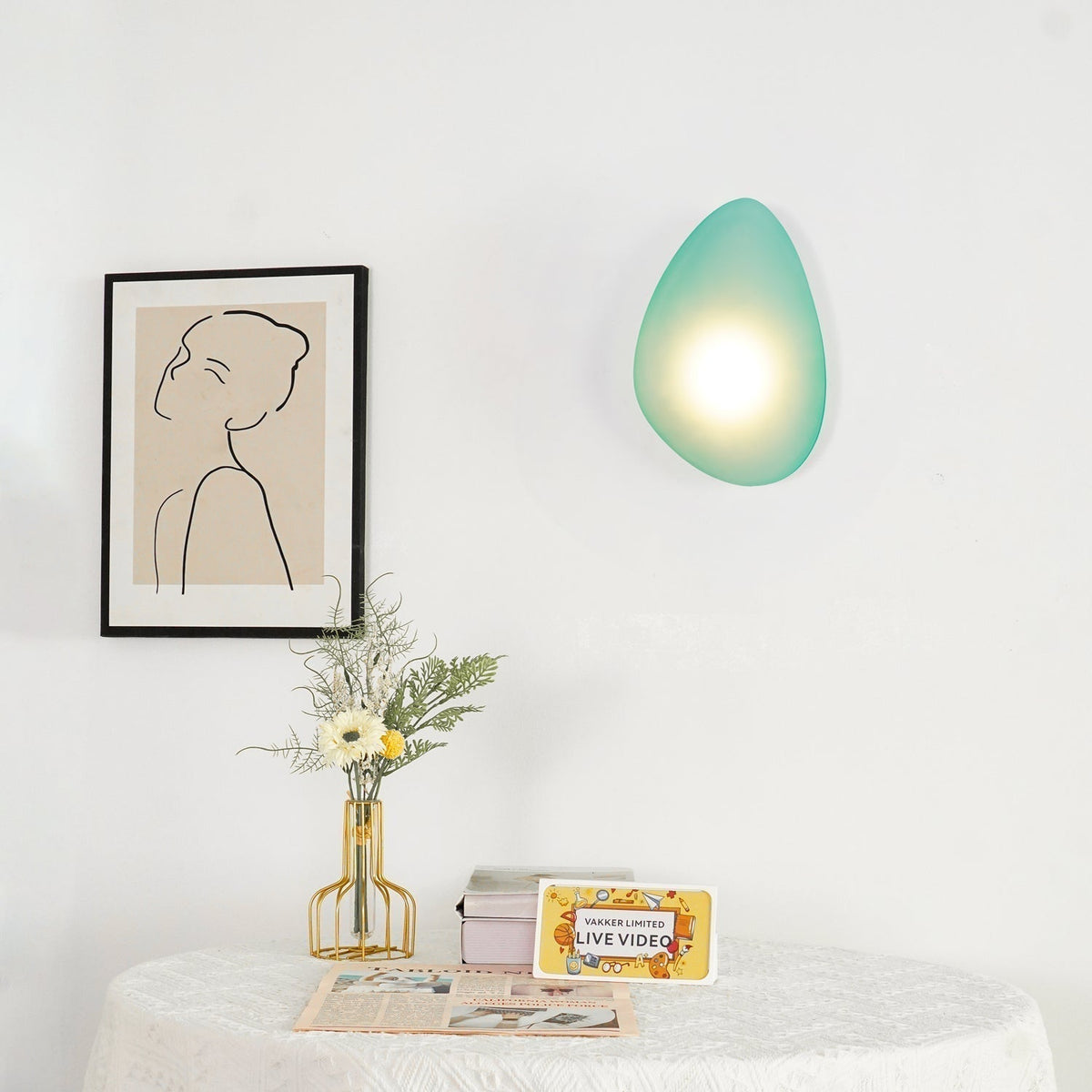 Ruvin Applique Murale en Verre Bulle