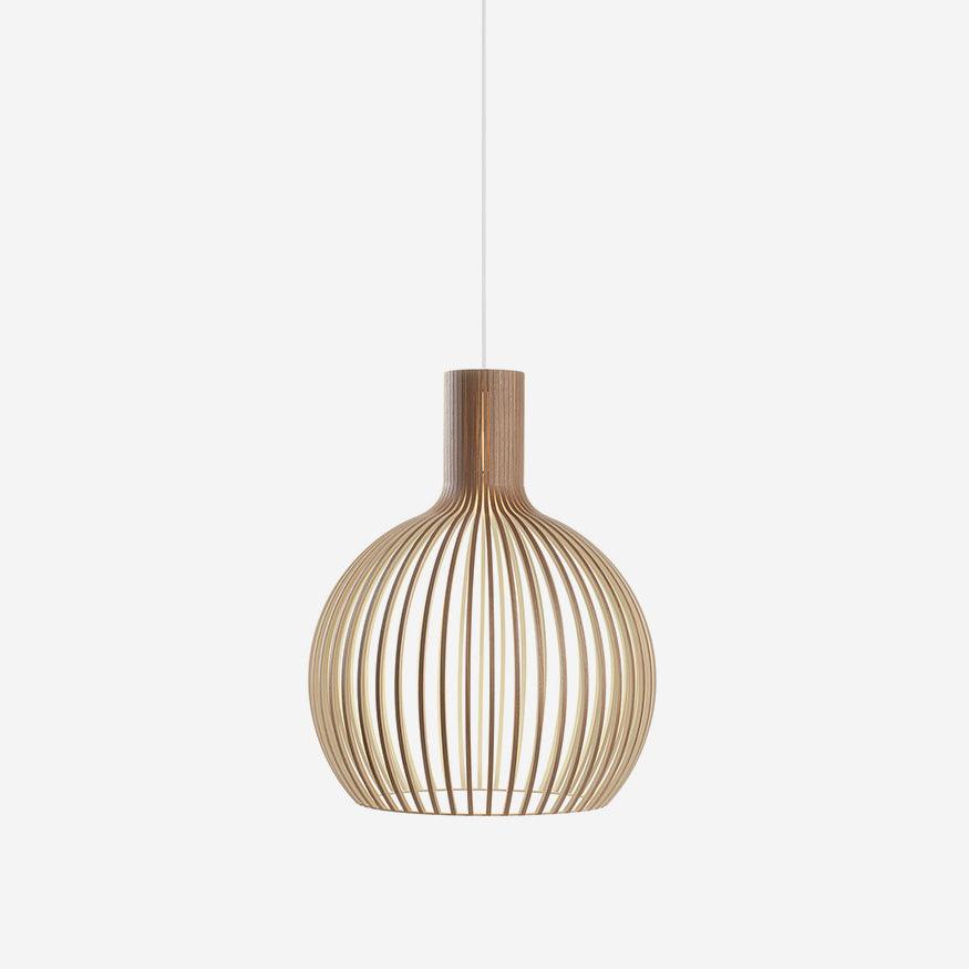 Tevenoxel Cage Lampe Suspendue Sculpturale à Cadre Ouvert en Bouleau-Cielum