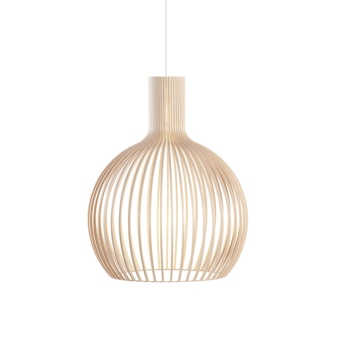 Tevenoxel Cage Lampe Suspendue Sculpturale à Cadre Ouvert en Bouleau-Cielum