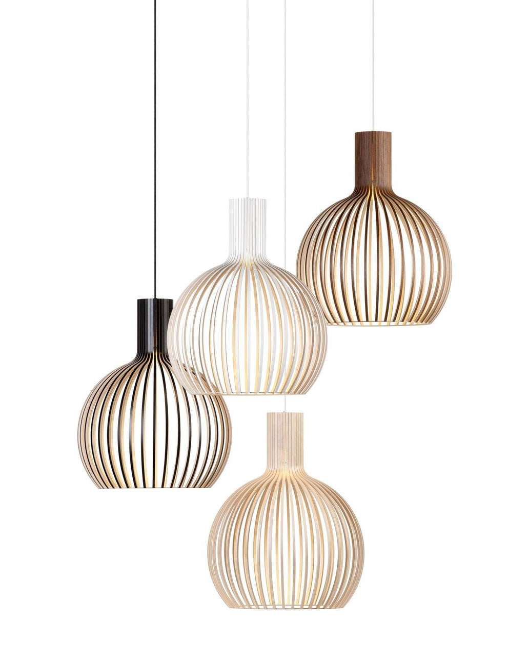 Tevenoxel Cage Lampe Suspendue Sculpturale à Cadre Ouvert en Bouleau-Cielum