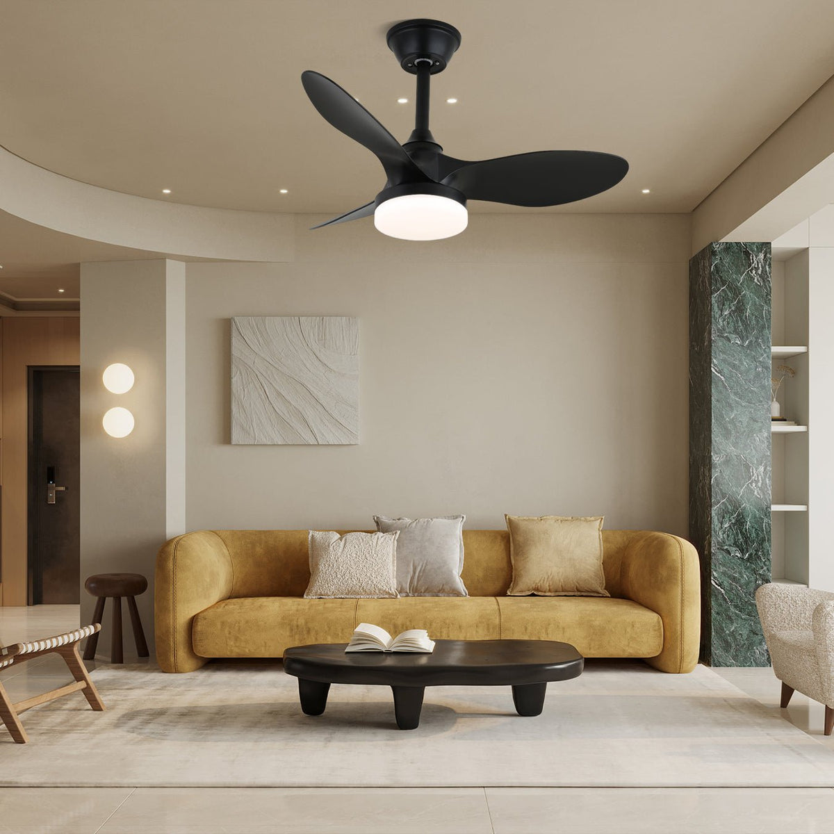 Aelric Ventilateur de Plafond avec Éclairage Moderne
