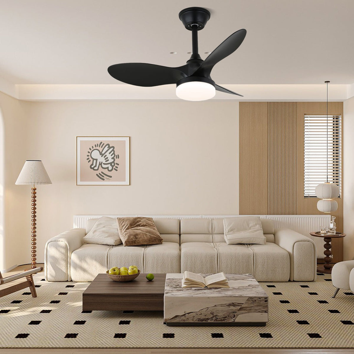 Aelric Ventilateur de Plafond avec Éclairage Moderne