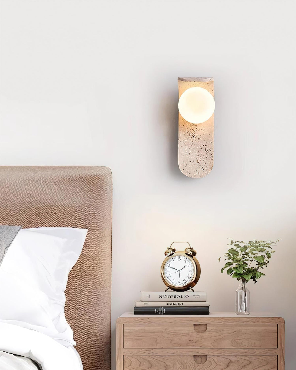 Dostelix Applique Murale Minimaliste en Travertin-Cielum