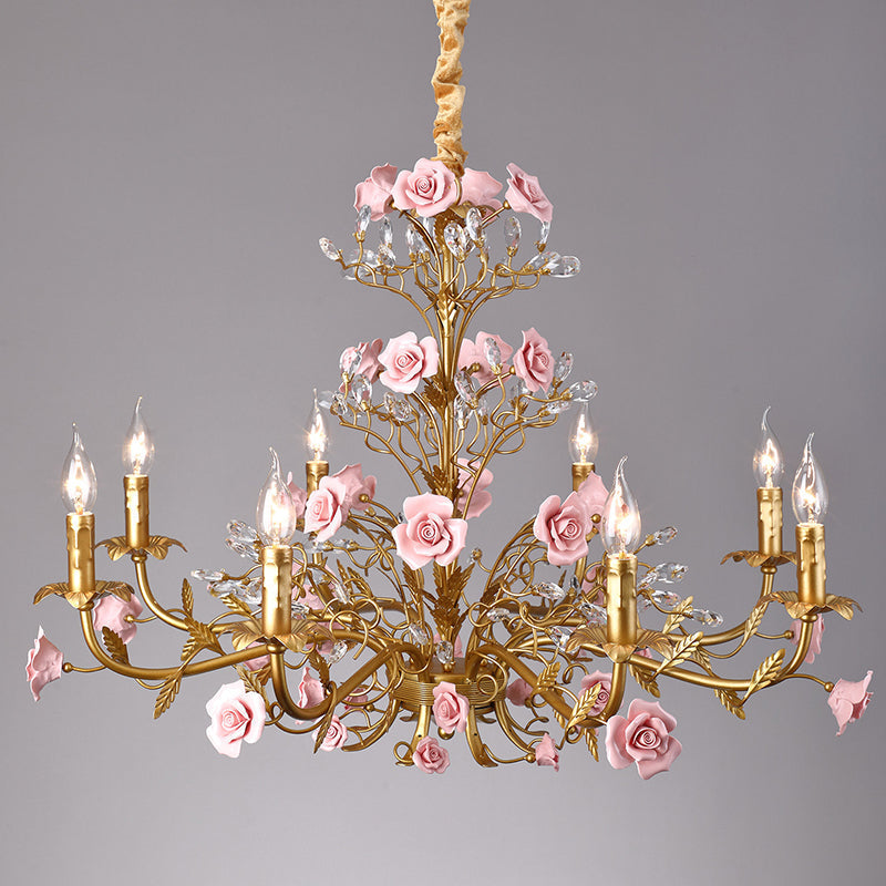 Lustre en Céramique Rose Vigne