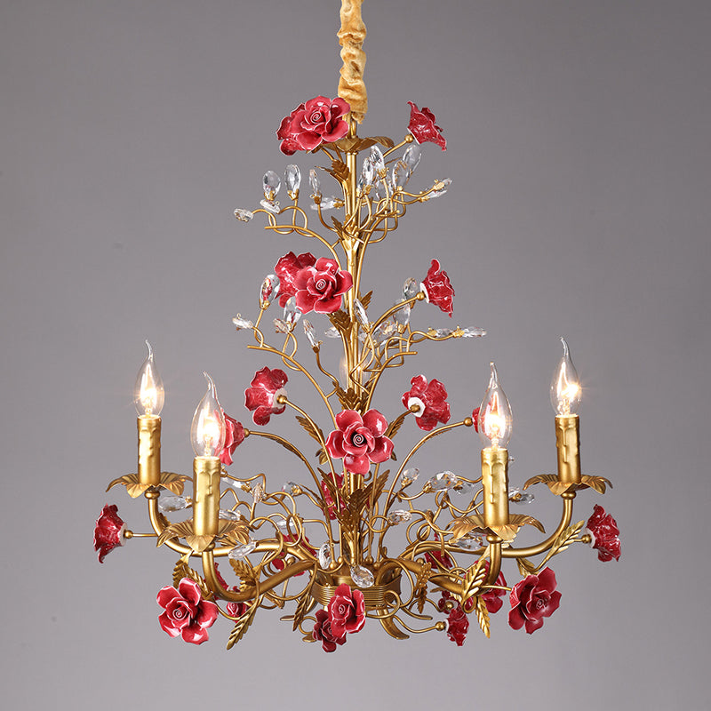 Lustre en Céramique Rose Vigne