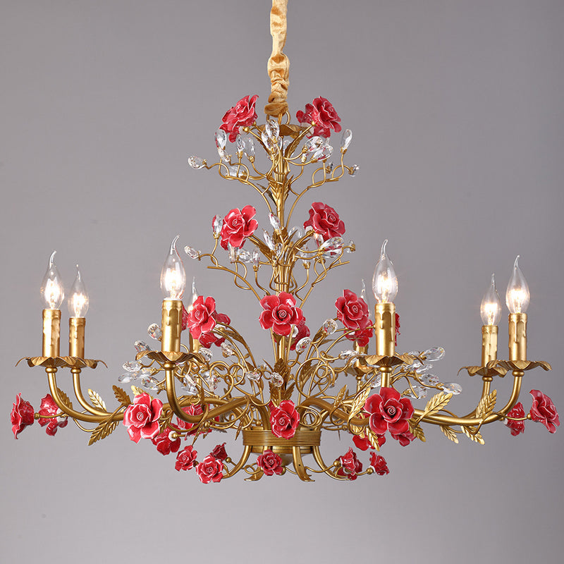 Lustre en Céramique Rose Vigne