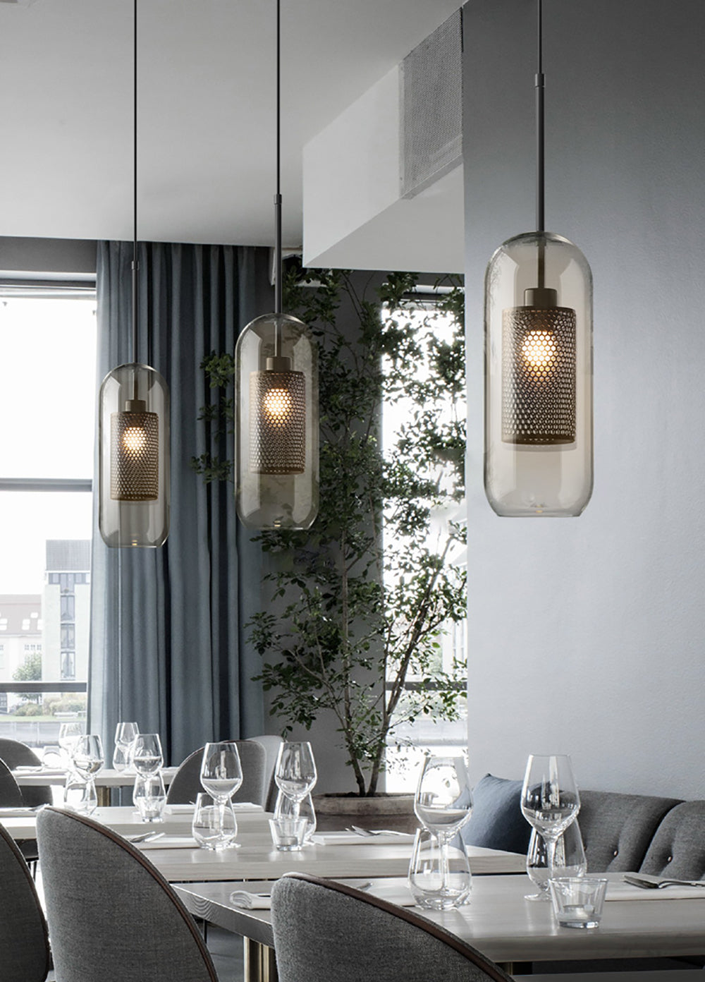 Kocor Suspension en Verre Chiswick pour Salon-Cielum