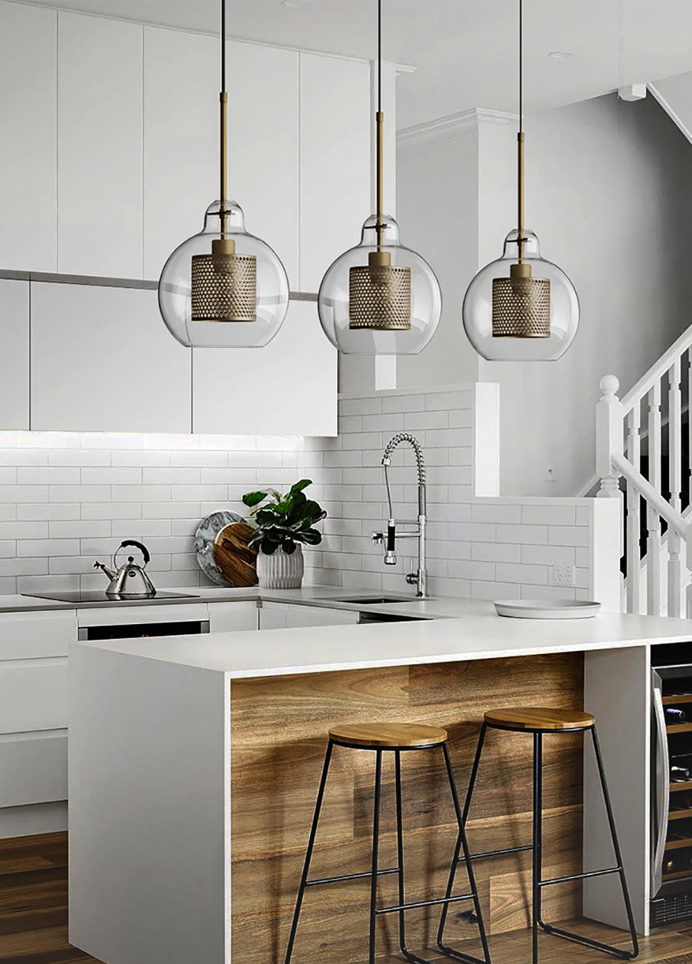 Kocor Suspension en Verre Chiswick pour Salon-Cielum