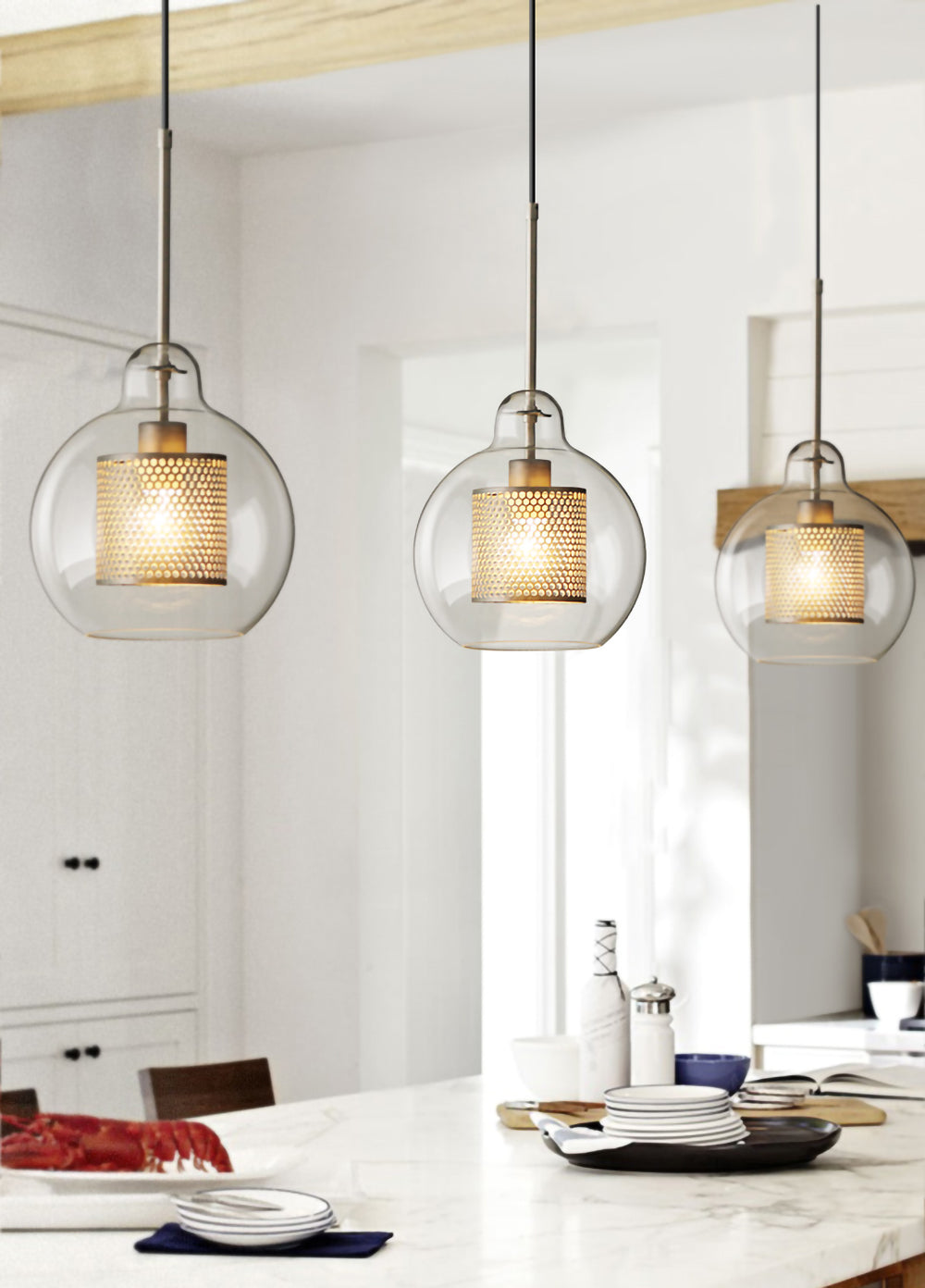 Kocor Suspension en Verre Chiswick pour Salon-Cielum