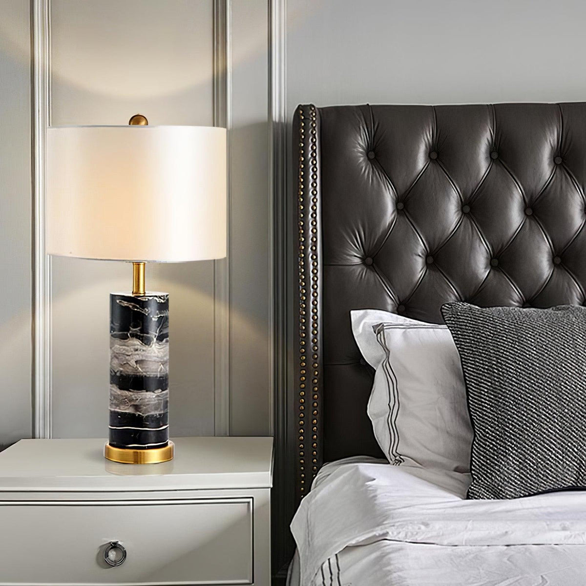 Aclo Lampe de Table en Marbre Moderne