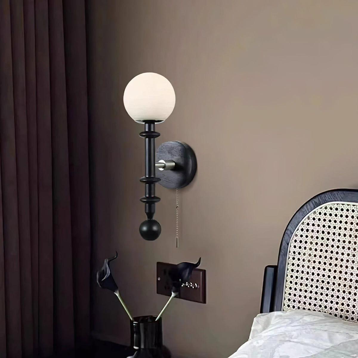 Velno Globe Wall Lamp-Neutral Decor