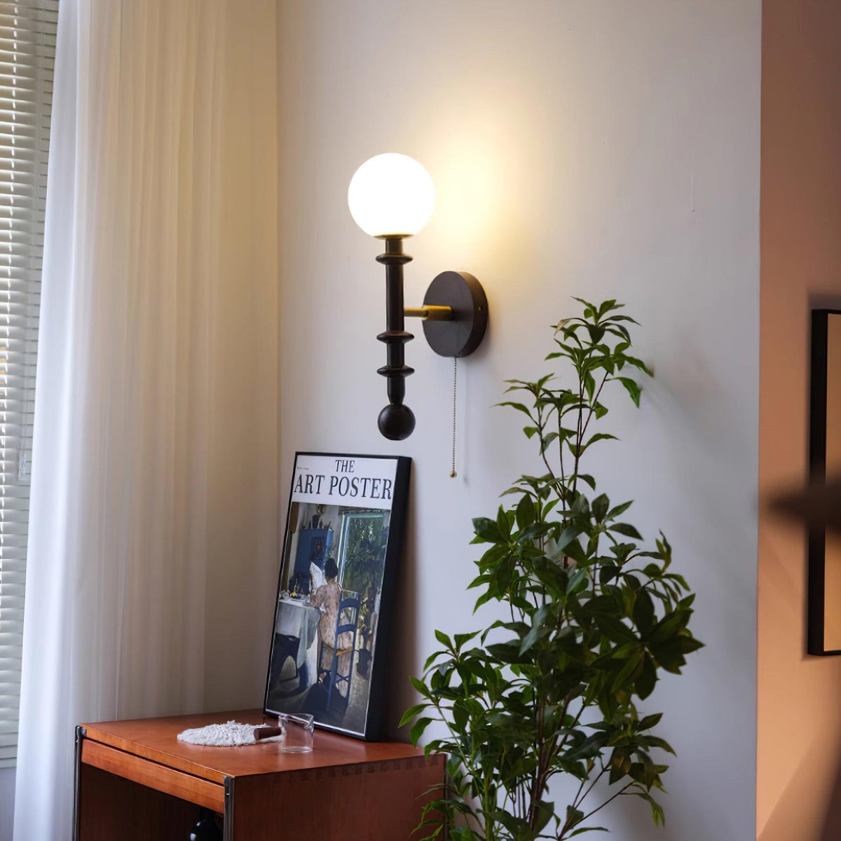 Velno Globe Wall Lamp-Neutral Decor