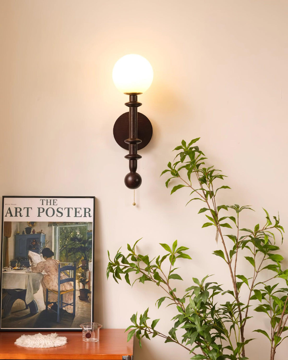 Velno Globe Wall Lamp-Neutral Decor
