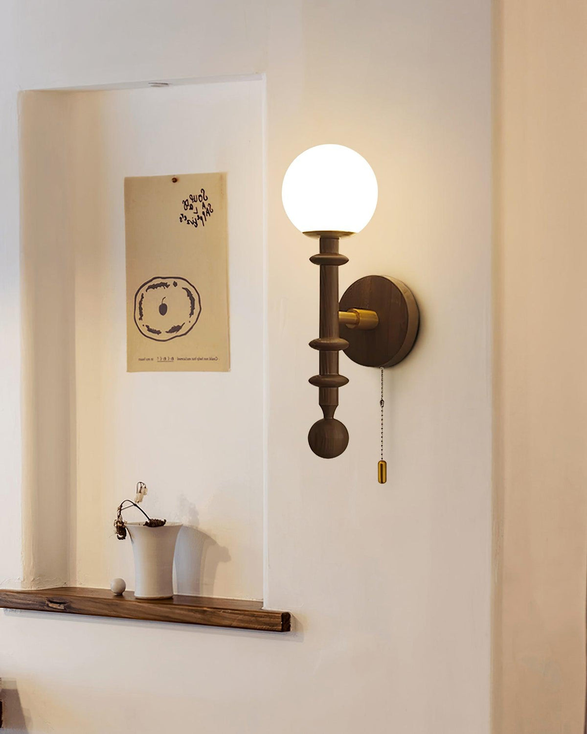 Velno Globe Wall Lamp-Neutral Decor
