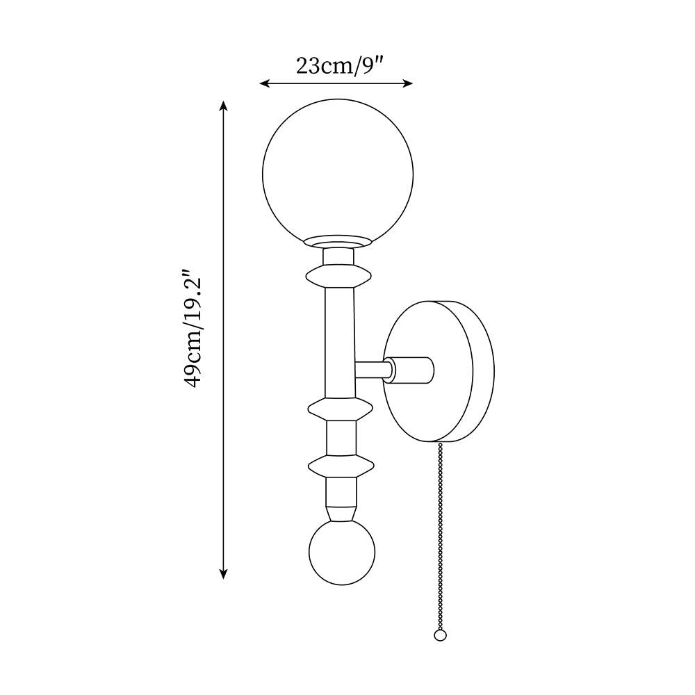 Velno Globe Wall Lamp-Neutral Decor