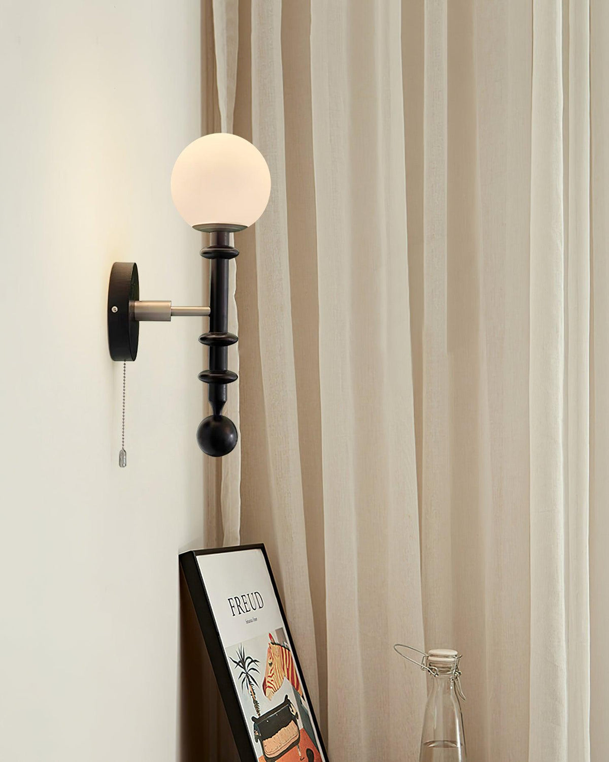 Velno Globe Wall Lamp-Neutral Decor