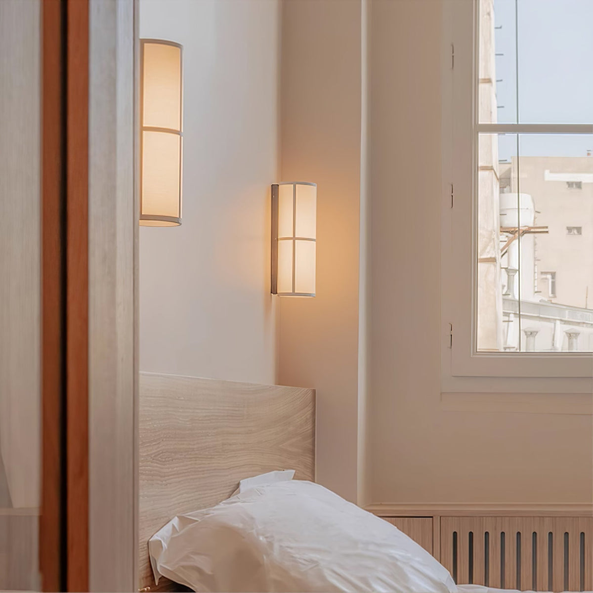 Veloz Wall Lamp Cylinder Fabric Soft Glow-Cielum