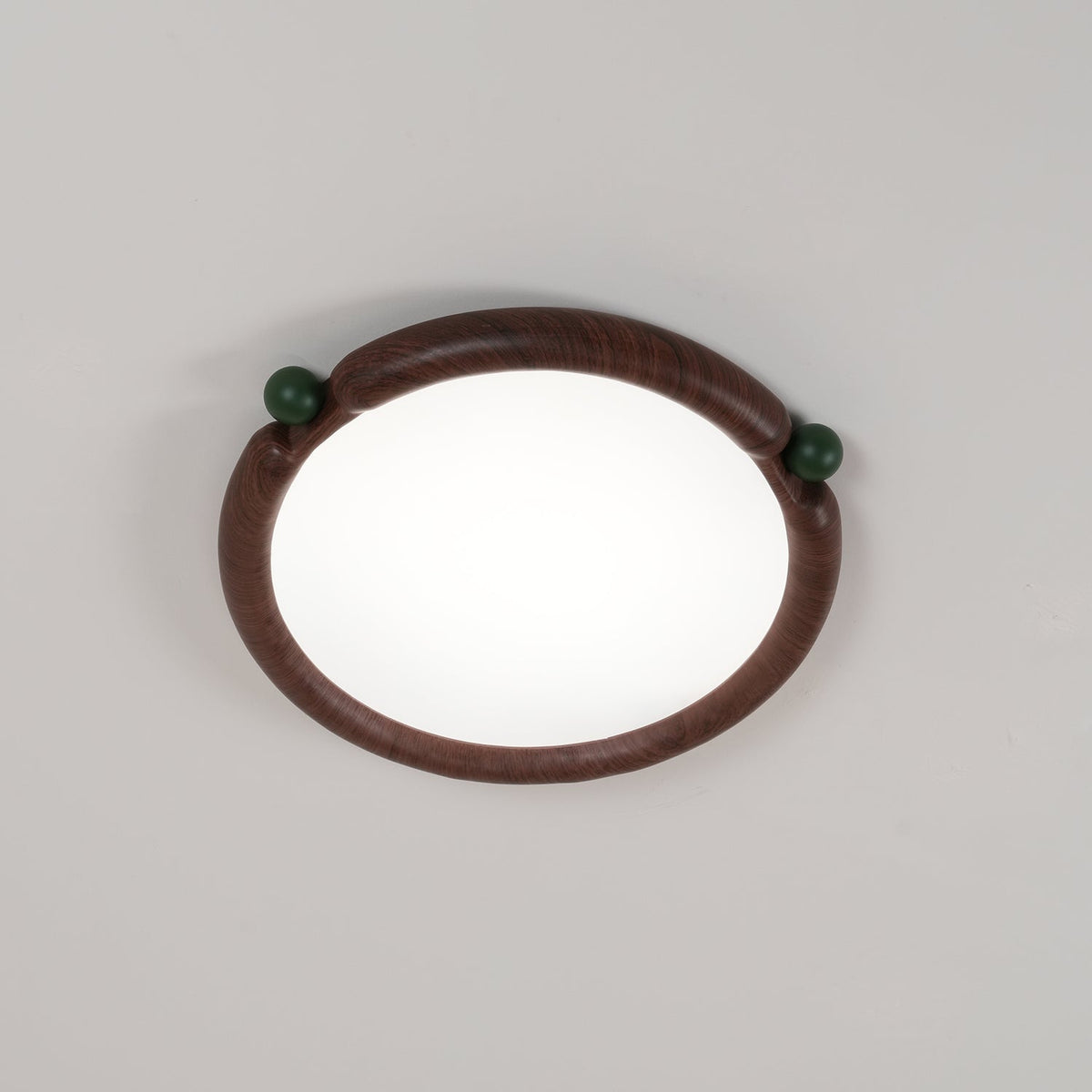 Ceiling Light Round Panel Walnut A/B Model-Neutral Decor