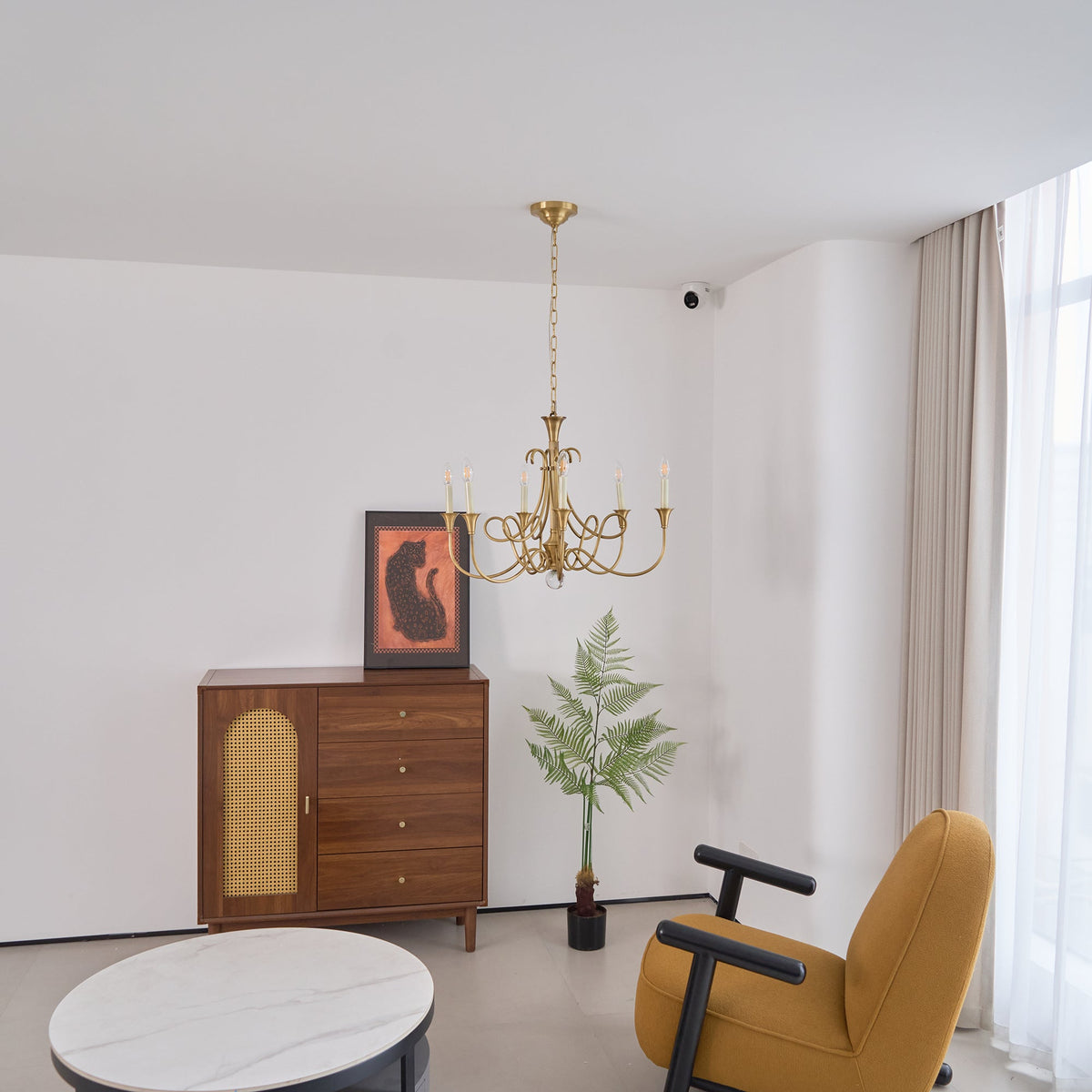 Adreva Lustre Laiton Double Torsion Candelier Cristal