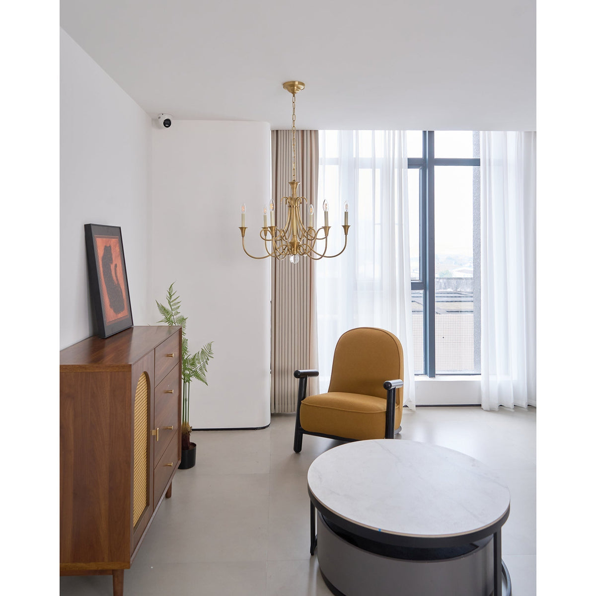Adreva Lustre Laiton Double Torsion Candelier Cristal