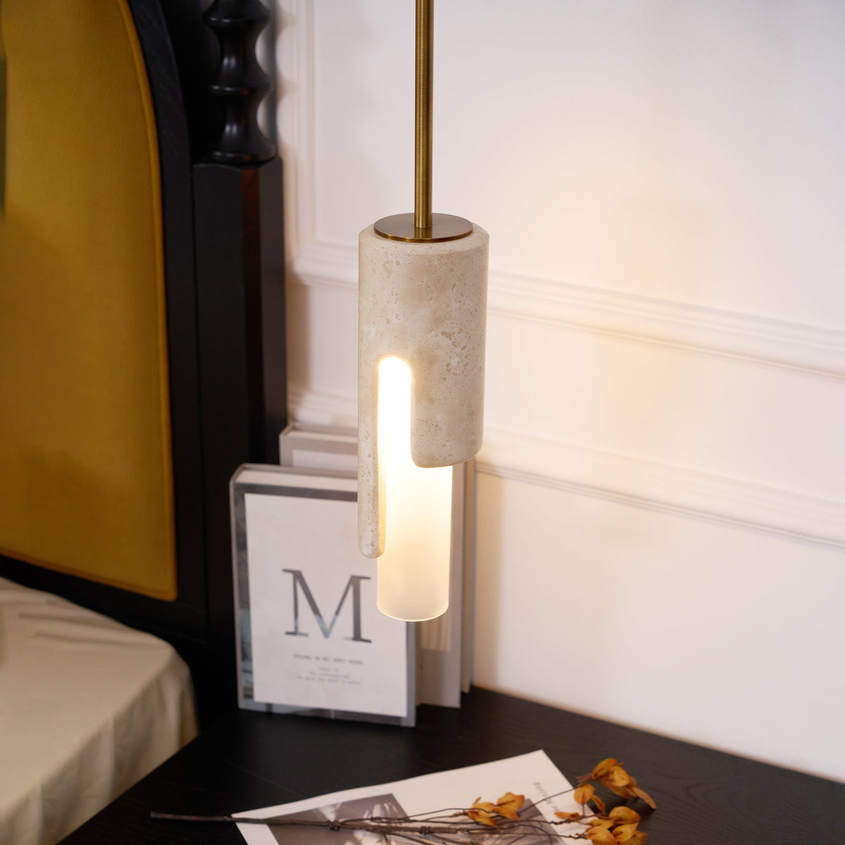 Elvarox Suspension Marbre Verre Moderne Salon-Cielum