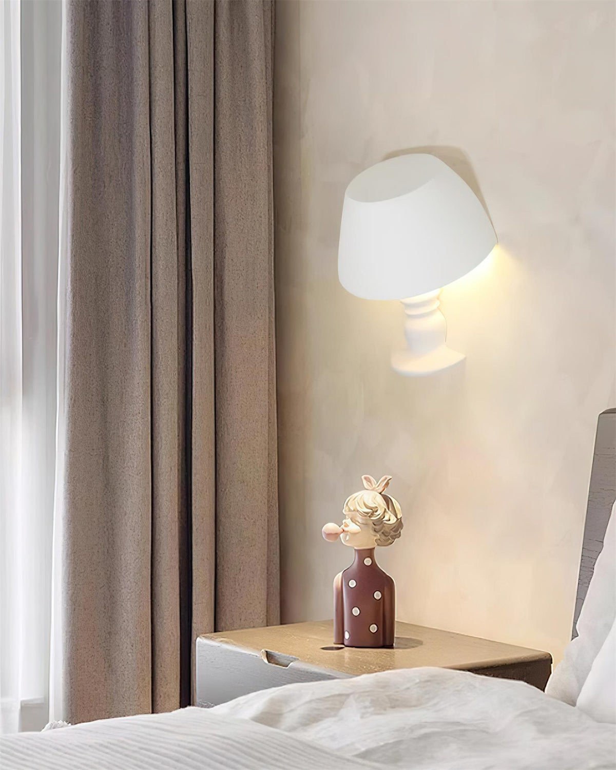 Wall Light Sculptural Plaster Form Uplighting Ambient Minimalist-Neutral Decor